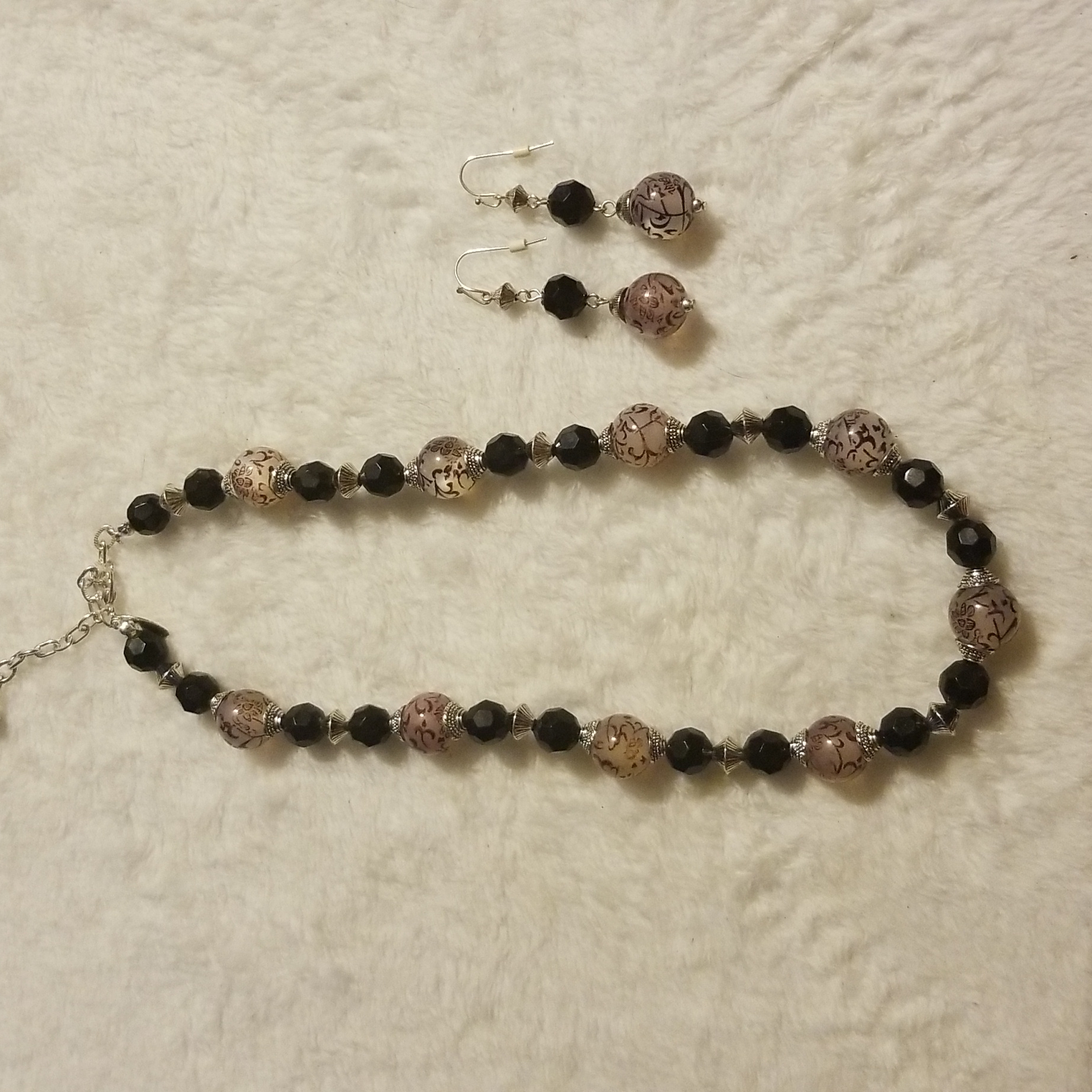George Beaded Necklace And Earrings